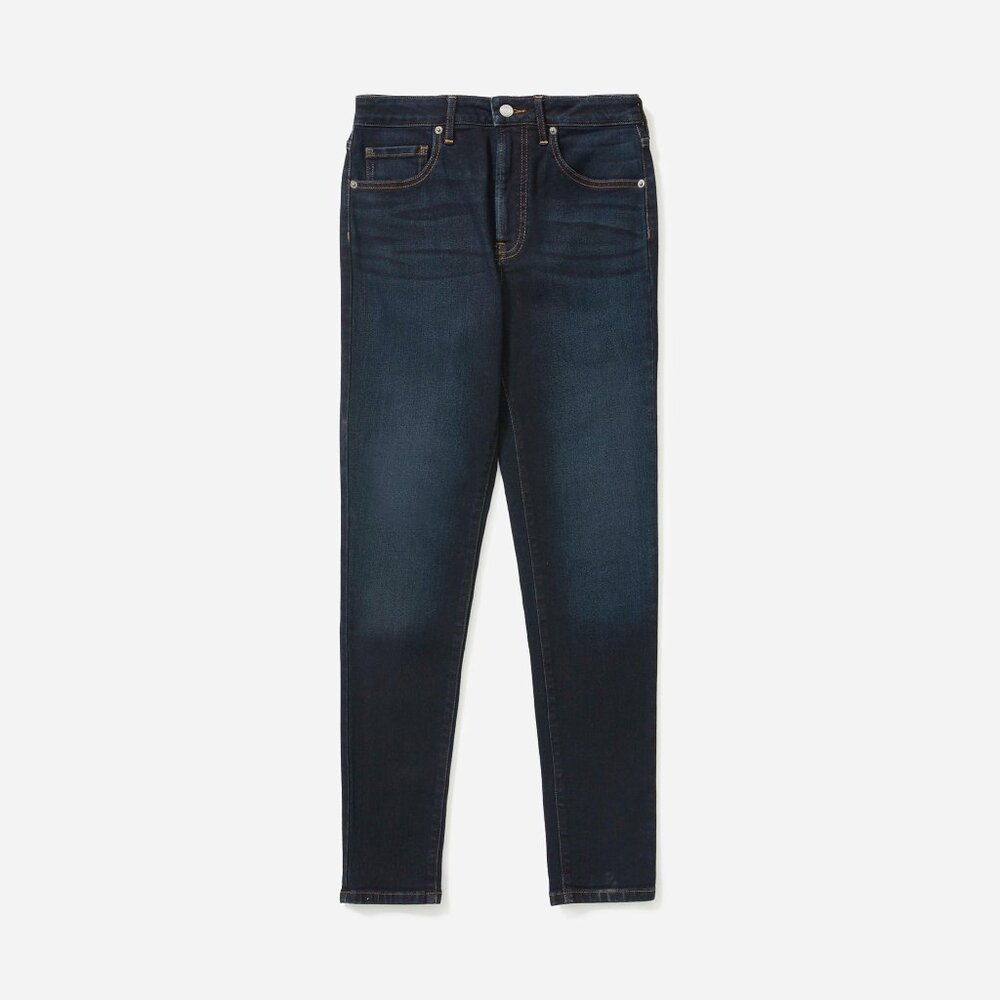 Everlane Women's Curvy High-Rise Skinny Jean in Dark Blue Wash, Size 26